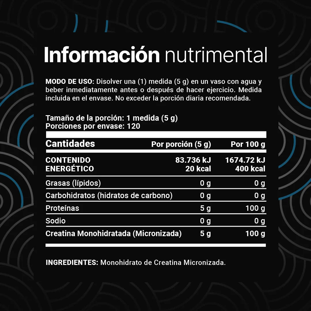 Creatina Monohidratada B Life 120 servicios