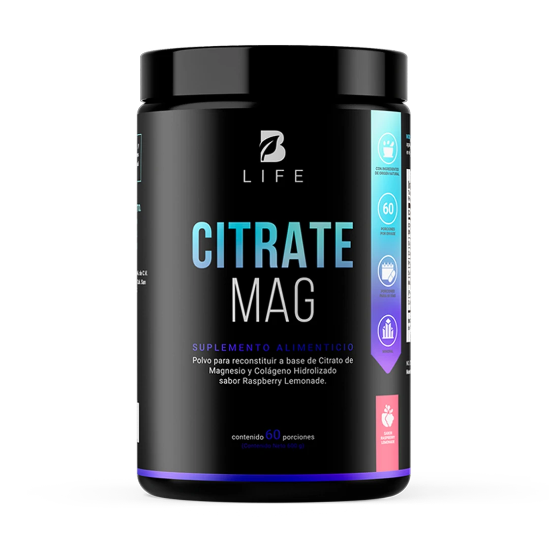 Citrate Mag Citrato de magnesio polvo 60 porciones B LIFE