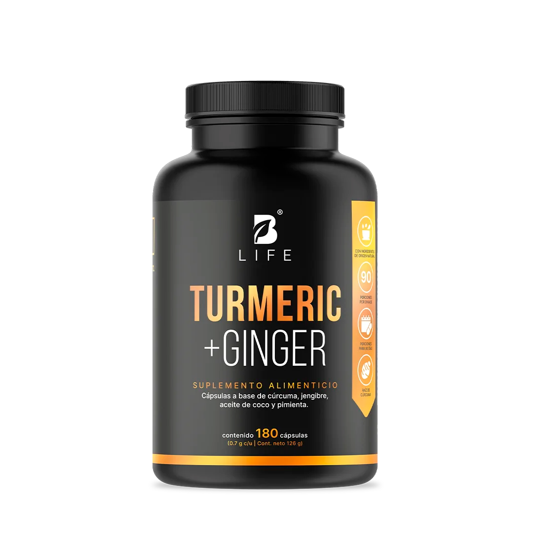 Tumeric + Ginger Curcuma con jengibre 180 caps B LIFE